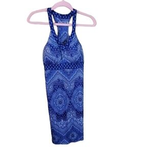 ZeroXposure Celeste Paisley Dress Out Door Lifestyle Blue White Dress Size S